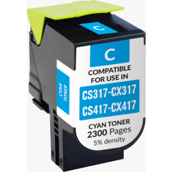 Lexmark Muadil Cs-Cx 317/417 2300 Sayfa Mavi Toner