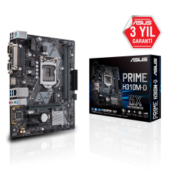 Asus Prime H310M-D R2.0 Lga1151P8 Ddr4 Ses+Glan Hdmi D-Sub Com Lpt W7-W10 Matx