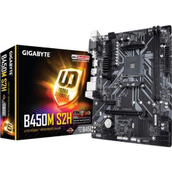 Gigabyte B450M S2H Am4 Ddr4 Ses+Glan Hdmi Dvi D-Sub Vga M2 Usb3.1 Matx