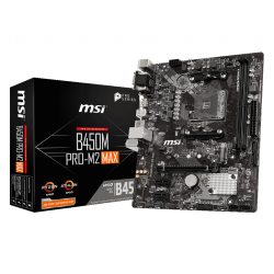 Msi B450M Pro-M2 Max Am4 Ddr4 Vga+Ses+Glan Hdmi Vga Dvi M2 Sata3 Usb3.1 Matx 