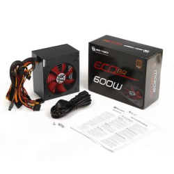 High Power 600W 80+ Bronze Eco Aktifpfc Red 12Cm Power Supply (Hpe-600Br-A12S)