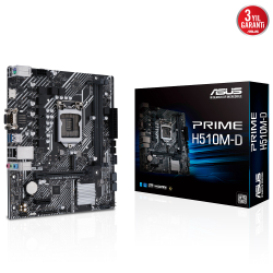Asus Prime H510M-D Lga1200P11 Ddr4 Ses+Glan Hdmi Vga M2 Usb3.2 Matx