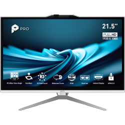 Msi Pro Ap222T 14Ma-614Eu [I3-14100] 8Gb 512Gb Ssd 21.5&Quot; Touch Fhd Ob Beyaz W11H