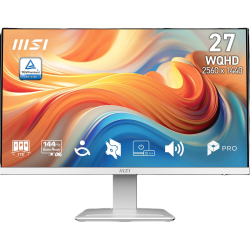 27&Quot; Msi Pro Mp273Qw E14 1Ms 144Hz 2560X1440 Ips Hdmi Dp Beyaz Flat Monit&Ouml;R