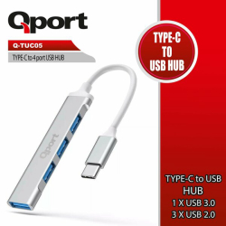 Qport Type-C To 4 Port Usb 3.0 2.0 &Ccedil;Oklayıcı (Q-Tuc05)
