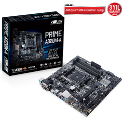 Asus Prime A320M-A Am4 Ddr4 Vga+Ses+Glan Hdmi Dvi D-Sub Matx