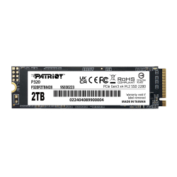 Patriot P320 2Tb 3000/2200Mb/S Nvme M2 Ssd Disk (P320P2Tbm28)