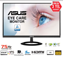 23&Quot; Asus Vz239He Ips 5Ms 75Mhz Hdmi Vga Siyah &Ccedil;Er&Ccedil;Evesiz Monit&Ouml;R