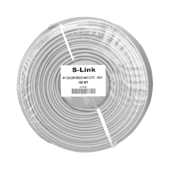 S-Link Sl-Ct4100 4+1 2X0.50 (22X0.18 Cca) Folyolu L&Uuml;Ks 100M Cctv Kablo