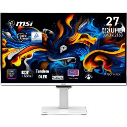 26.5&Quot; Msi Pro Max 271Upxw12G 0.03Ms 120Hz 3840X2160 Qd-Oled Hdmi Dp Pivot Monit&Ouml;