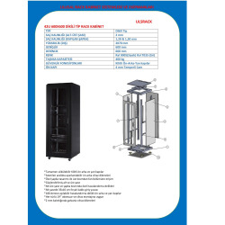 Ulusal 42U 600X600 Dikili Tip Kabinet Uls-42U6060R