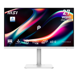 27&Quot; Msi Pro Max 271Qphw E14 1Ms 144Hz 2560X1440 Ips Hdmi Dp Type-C Pivot Beyaz M