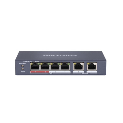 Hikvision Ds-3E0106P-E/M 4 Port 10/100 Y&Ouml;Netilemez Poe 30W Switch