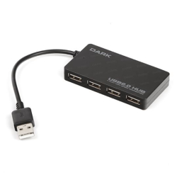 Dark 4 Port Usb2.0 Hub (Dk-Ac-Usb242)(Blk)