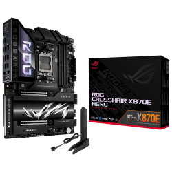 Asus Rog Crosshair X870E Hero Am5 Ddr5 8400(Oc) 2Xusb4 5Xm2 Hdmi Wifi7 Bt 2Xlan
