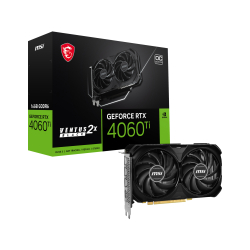 Msi 16Gb Geforce Rtx 4060 Ti Ventus 2X Black 16G Oc Gddr6 128Bit Pcie 4 Hdmi Dp