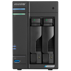 Asustor As6602T 2Xdisk (2X22Tb&#039;A Kadar) 4Gb Ddr4 2X2.5Gbe 2Xm.2 Nas Yedekleme &Uuml;N