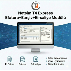 Netsi̇m T4 Express Efatura+Earşiv 1 Kullanıcı+1000 Kont&Ouml;R