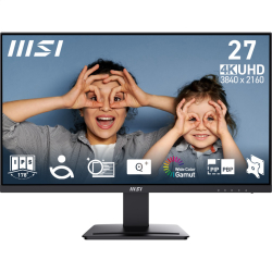 27&Quot; Msi Pro Mp273U 4Ms 60Hz 3840X2160 Ips Hdmi Dp Siyah Flat Monit&Ouml;R