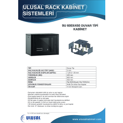Ulusal 9U 600X450 Duvar Tipi Kabin Uls-9U6045