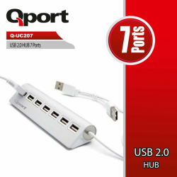 Qport 7 Port Usb 2.0 &Ccedil;Oklayıcı Metal (Q-Uc207)