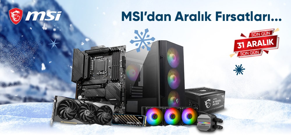MSI Komponent Aralık 2023 Sellout Banner